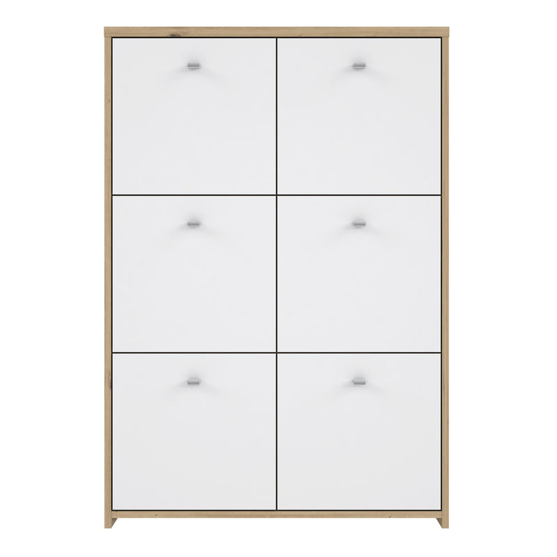 Best Chest Storage Cabinet with 6 Doors in Artisan – Oak & White – image 2