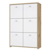 Best Chest Storage Cabinet with 6 Doors in Artisan – Oak & White – image 3