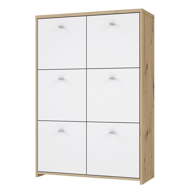 Best Chest Storage Cabinet with 6 Doors in Artisan – Oak & White – image 3
