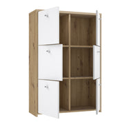 Best Chest Storage Cabinet with 6 Doors in Artisan – Oak & White – image 5