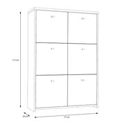 Best Chest Storage Cabinet with 6 Doors in Artisan – Oak & White – image 8