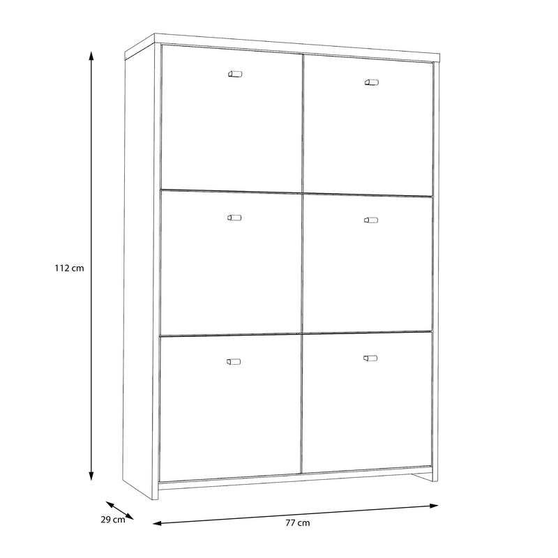 Best Chest Storage Cabinet with 6 Doors in Artisan – Oak & White – image 8