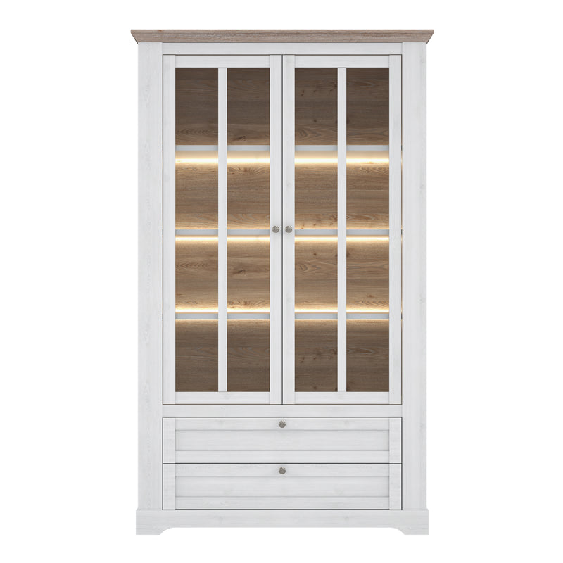 Illoppa Display Cabinet in Snowy Oak/Oak Nelson – image 2