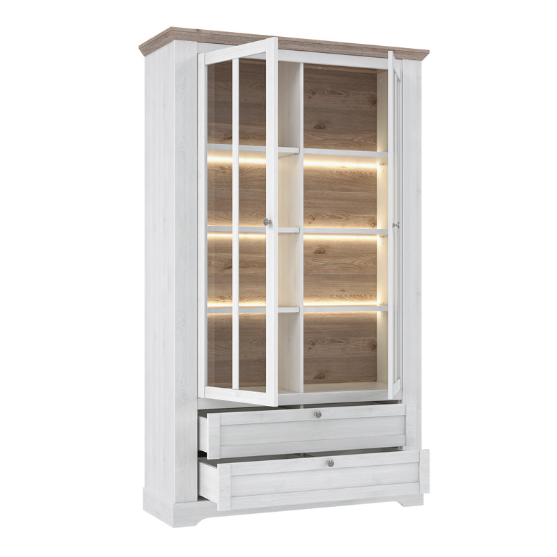 Illoppa Display Cabinet in Snowy Oak/Oak Nelson – image 3