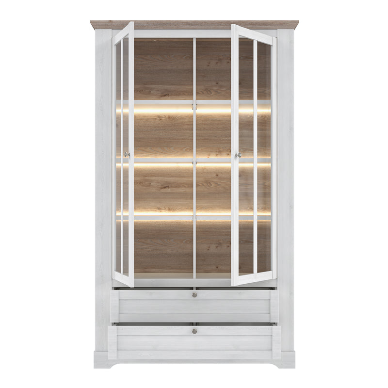 Illoppa Display Cabinet in Snowy Oak/Oak Nelson – image 4