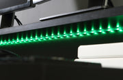 Tezaur Black Gaming Desk 2 Shelves with Colour Changing LED – image 6