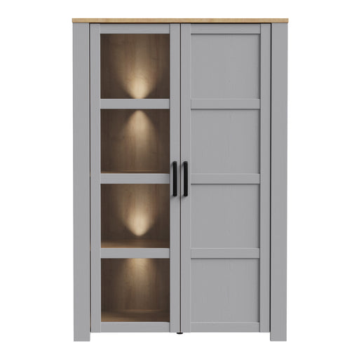 Bohol Display Cabinet inc. 2x LED Lights – Grey – image 2