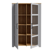 Bohol Display Cabinet inc. 2x LED Lights – Grey – image 4