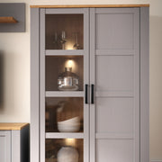 Bohol Display Cabinet inc. 2x LED Lights – Grey – image 6