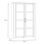Bohol Display Cabinet inc. 2x LED Lights – Grey – image 7