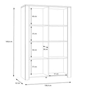 Bohol Display Cabinet inc. 2x LED Lights – Grey – image 8