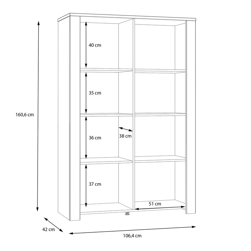 Bohol Display Cabinet inc. 2x LED Lights – Grey – image 8