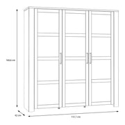 Bohol Large Display Cabinet inc. 4x LED Lights – Grey – image 6