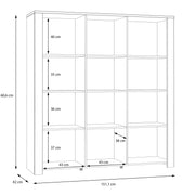 Bohol Large Display Cabinet inc. 4x LED Lights – Grey – image 7