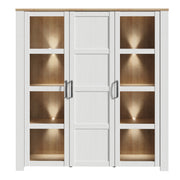Bohol Large Display Cabinet inc. 4x LED Lights – White – image 2