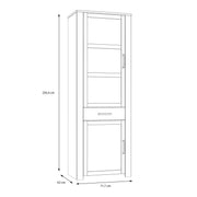 Bohol Narrow Display Cabinet inc. 2x LED Lights – Grey – image 7