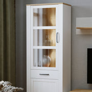 Bohol Narrow Display Cabinet inc. 2x LED Lights – White – image 7