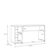 Alice Springs Desk with Open Shelf Storage in Sand – image 10