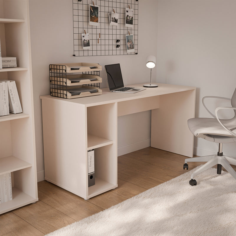 Alice Springs Desk with Open Shelf Storage in Sand – image 3