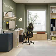 Alice Springs Desk with Open Shelf Storage in Sand – image 6