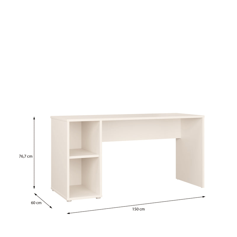 Alice Springs Desk with Open Shelf Storage in Sand – image 9