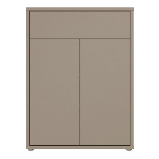 Alice Springs Compact Shoe Cabinet with 2 Doors Push-to-Open & 1 Drawer Push-to-Open in Taupe – image 2
