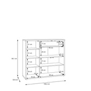 Alice Springs Sideboard with 3 Doors Push-to-Open & 1 Drawer Push-to-Open in Sand – image 10