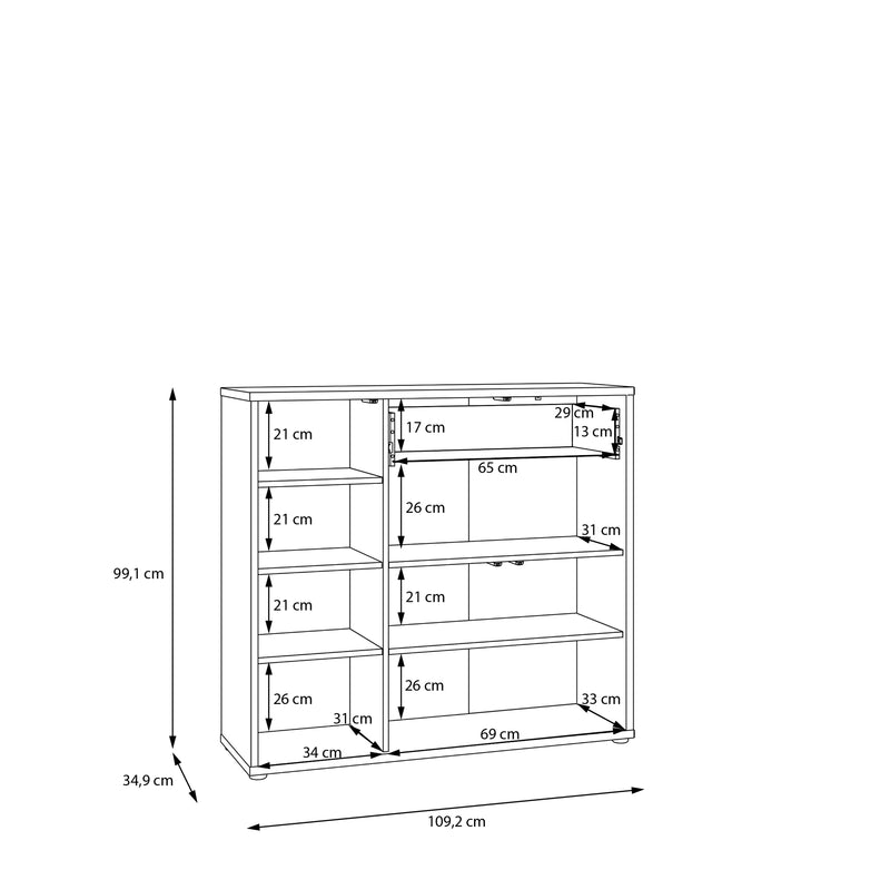 Alice Springs Sideboard with 3 Doors Push-to-Open & 1 Drawer Push-to-Open in Sand – image 10