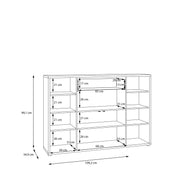Alice Springs Sideboard with 4 Doors Push-to-Open & 1 Centralised Drawer Push-to-Open in Sand – image 10