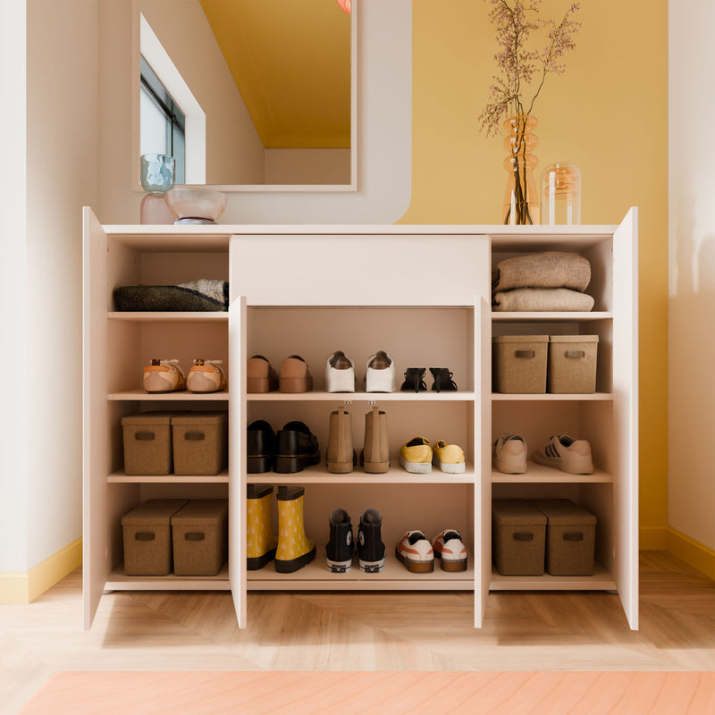 Alice Springs Sideboard with 4 Doors Push-to-Open & 1 Centralised Drawer Push-to-Open in Sand – image 8