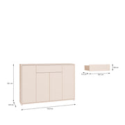 Alice Springs Sideboard with 4 Doors Push-to-Open & 1 Centralised Drawer Push-to-Open in Sand – image 9