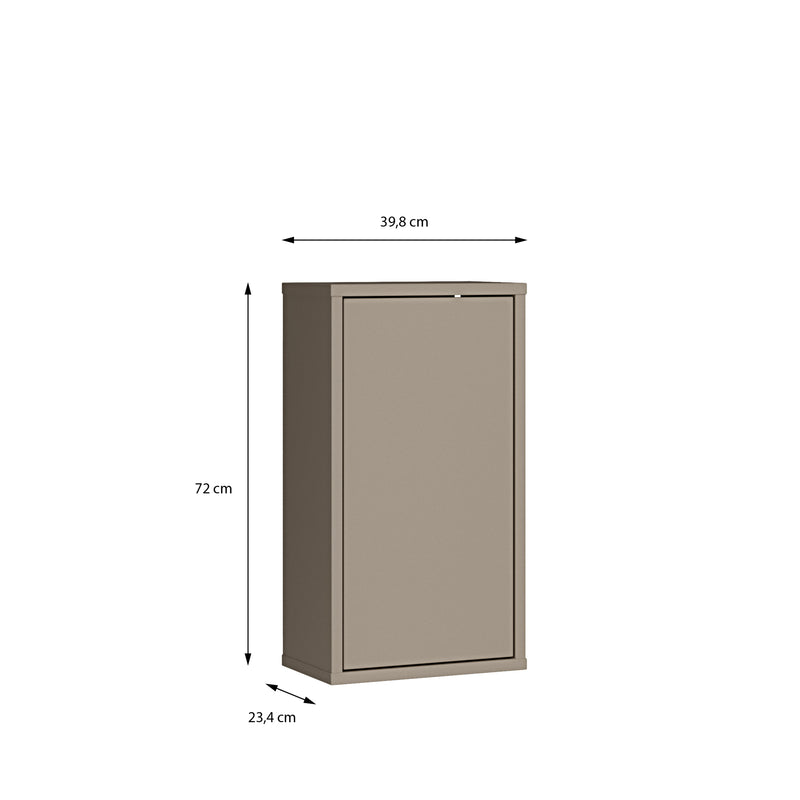 Alice Springs Hanging Storage Cupboard with 1 Door Push-to-Open in Taupe – image 9