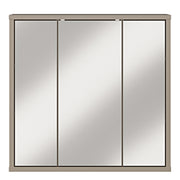 Alice Springs Hanging Mirror Cupboard with 3 Doors Push-to-Open in Taupe – image 2