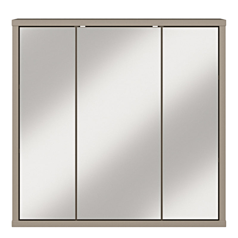Alice Springs Hanging Mirror Cupboard with 3 Doors Push-to-Open in Taupe – image 2