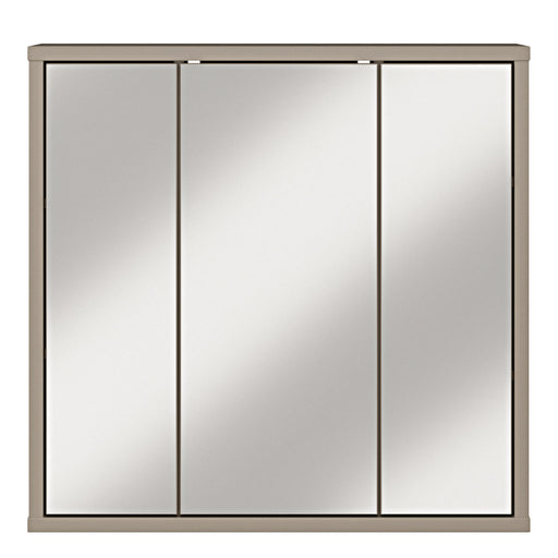 Alice Springs Hanging Mirror Cupboard with 3 Doors Push-to-Open in Taupe – image 2