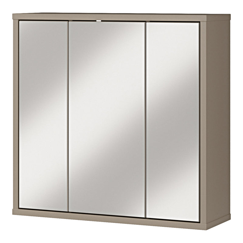 Alice Springs Hanging Mirror Cupboard with 3 Doors Push-to-Open in Taupe – image 3