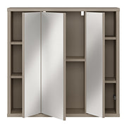 Alice Springs Hanging Mirror Cupboard with 3 Doors Push-to-Open in Taupe – image 6
