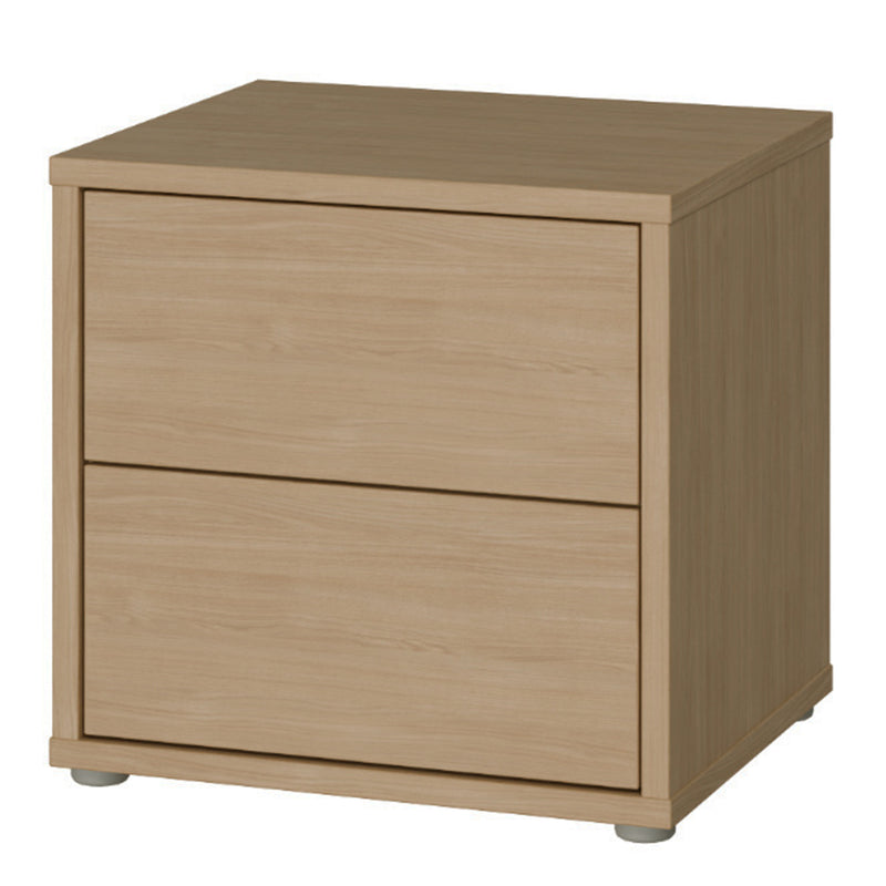 Alice Springs Low Bedside Cabinet with 2 Drawers Push-to-Open in Elegancia Oak – image 3