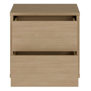 Alice Springs Low Bedside Cabinet with 2 Drawers Push-to-Open in Elegancia Oak – image 5