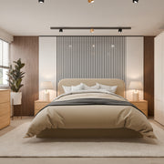 Alice Springs Low Bedside Cabinet with 2 Drawers Push-to-Open in Elegancia Oak – image 7