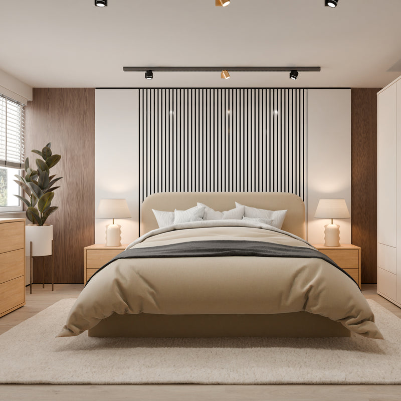 Alice Springs Low Bedside Cabinet with 2 Drawers Push-to-Open in Elegancia Oak – image 7