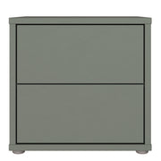 Alice Springs Low Bedside Cabinet with 2 Drawers Push-to-Open in Sage Green – image 2