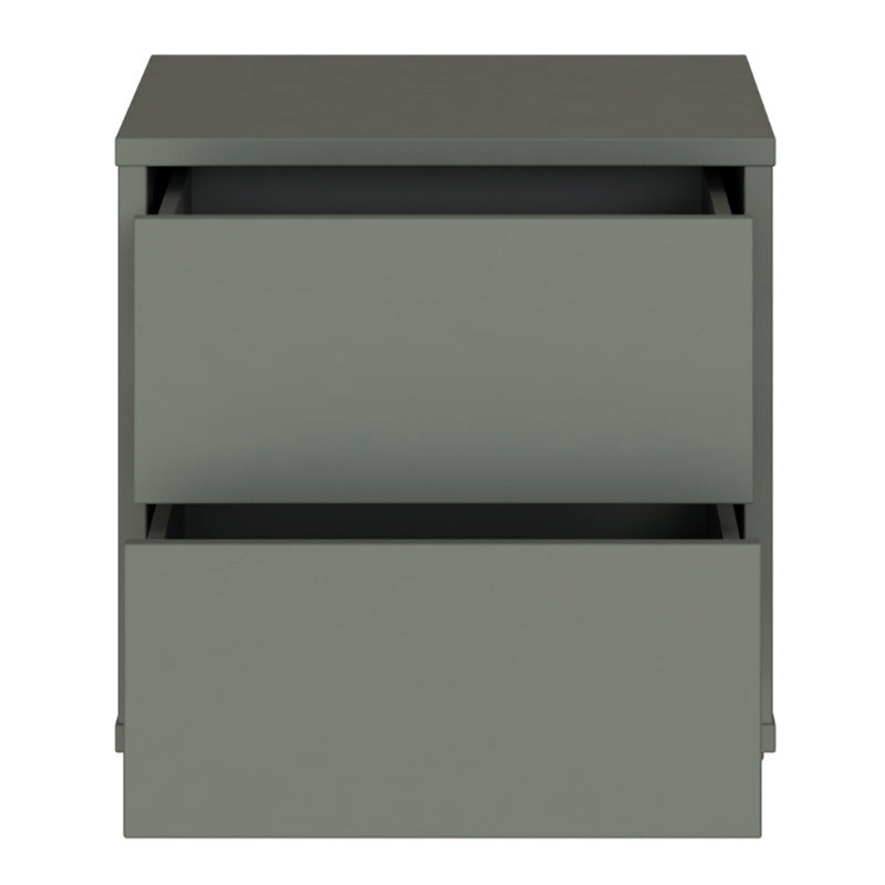 Alice Springs Low Bedside Cabinet with 2 Drawers Push-to-Open in Sage Green – image 5