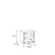 Alice Springs Low Bedside Cabinet with 2 Drawers Push-to-Open in Sage Green – image 8
