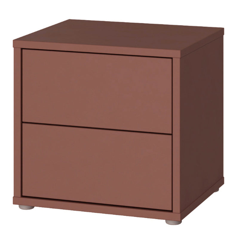 Alice Springs Low Bedside Cabinet with 2 Drawers Push-to-Open in Terracotta – image 3