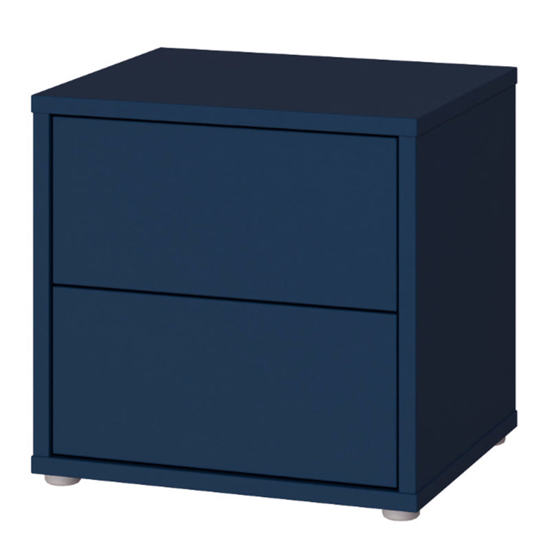 Alice Springs Low Bedside Cabinet with 2 Drawers Push-to-Open in Night Blue – image 3