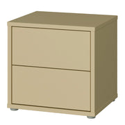 Alice Springs Low Bedside Cabinet with 2 Drawers Push-to-Open in Butter Yellow – image 3