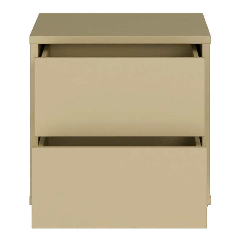 Alice Springs Low Bedside Cabinet with 2 Drawers Push-to-Open in Butter Yellow – image 5