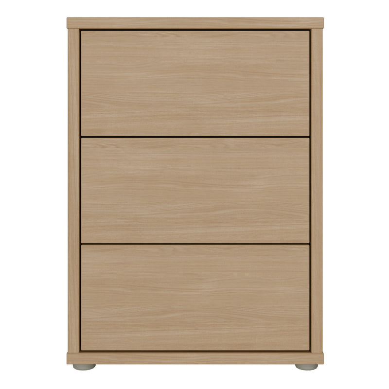 Alice Springs Bedside Cabinet with 3 Drawers Push-to-Open in Elegancia Oak – image 2