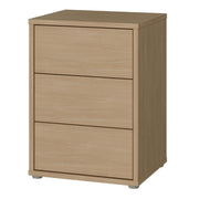 Alice Springs Bedside Cabinet with 3 Drawers Push-to-Open in Elegancia Oak – image 3